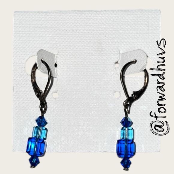 Bundle Sale 3 for $15 | Hand Crafted Blue Bead Earrings – Multi-Tone Beads - Picture 1 of 7